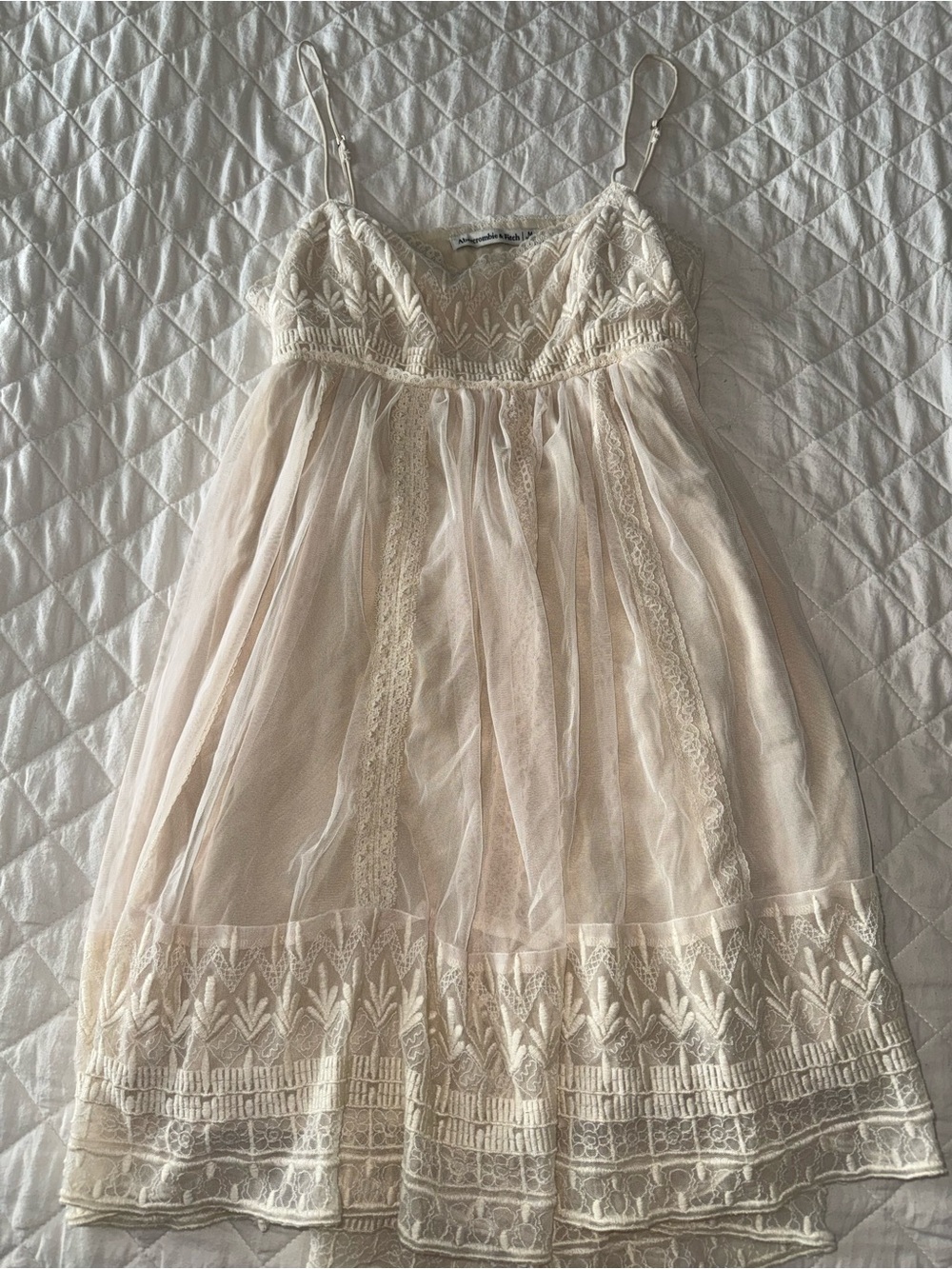 Abercrombie & Fitch Cream Lace Detail Sundress
